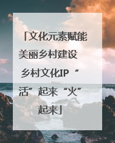 文化元素赋能美丽乡村建设 乡村文化IP“活”起来“火”起来