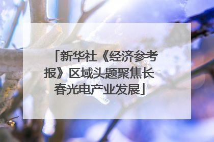 新华社《经济参考报》区域头题聚焦长春光电产业发展