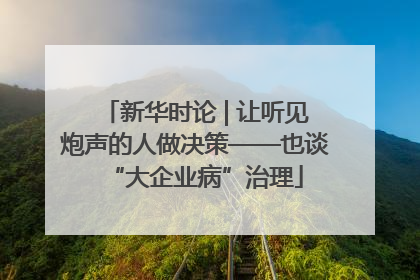 新华时论 | 让听见炮声的人做决策——也谈“大企业病”治理