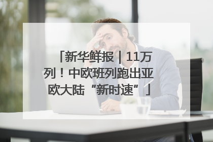 新华鲜报｜11万列！中欧班列跑出亚欧大陆“新时速”