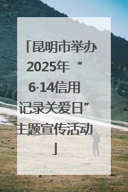 昆明市举办2025年“6·14信用记录关爱日”主题宣传活动