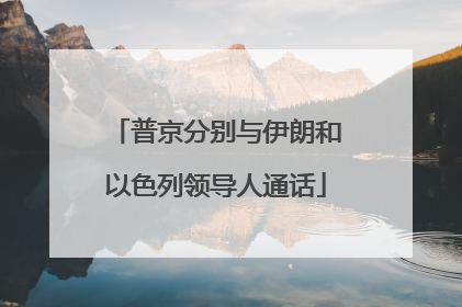普京分别与伊朗和以色列领导人通话