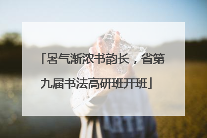 暑气渐浓书韵长，省第九届书法高研班开班