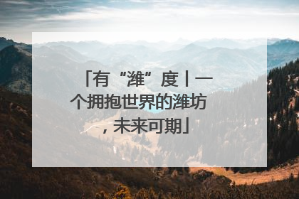 有“潍”度丨一个拥抱世界的潍坊，未来可期