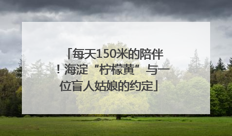 每天150米的陪伴！海淀“柠檬黄”与一位盲人姑娘的约定