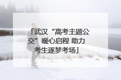 武汉“高考主题公交”暖心启程 助力考生逐梦考场