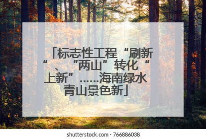 标志性工程“刷新”、“两山”转化“上新”……海南绿水青山景色新