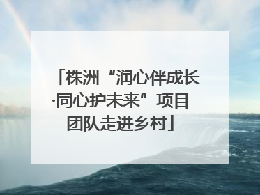 株洲“润心伴成长·同心护未来”项目团队走进乡村