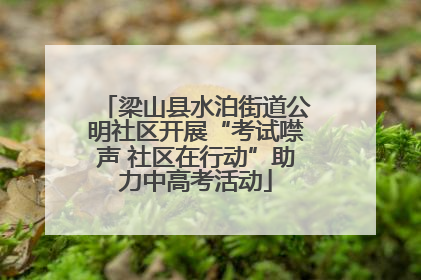 梁山县水泊街道公明社区开展“考试噤声 社区在行动”助力中高考活动