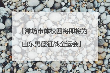 潍坊市体校四将即将为山东男篮征战全运会