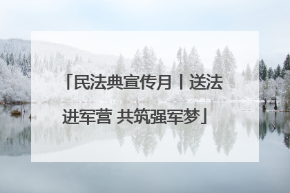 民法典宣传月丨送法进军营 共筑强军梦