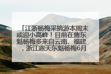 江浙杨梅采摘游本周末或迎小高峰！目前在售东魁杨梅多来自云南、福建，浙江露天东魁杨梅6月中旬大量上市