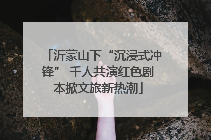 沂蒙山下“沉浸式冲锋” 千人共演红色剧本掀文旅新热潮