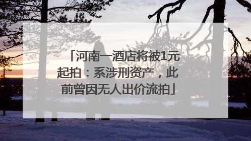 河南一酒店将被1元起拍：系涉刑资产，此前曾因无人出价流拍