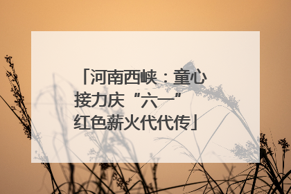 河南西峡：童心接力庆“六一” 红色薪火代代传