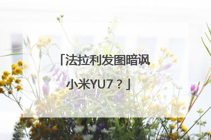 法拉利发图暗讽小米YU7？