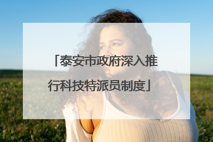 泰安市政府深入推行科技特派员制度