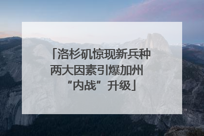 洛杉矶惊现新兵种 两大因素引爆加州“内战”升级