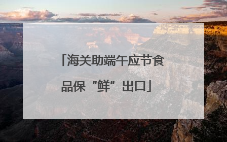海关助端午应节食品保“鲜”出口