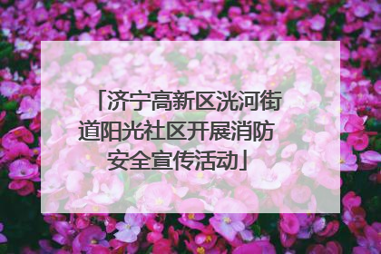 济宁高新区洸河街道阳光社区开展消防安全宣传活动