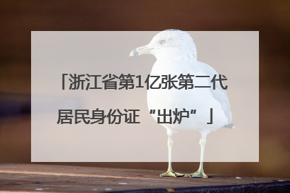 浙江省第1亿张第二代居民身份证“出炉”