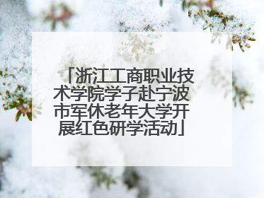 浙江工商职业技术学院学子赴宁波市军休老年大学开展红色研学活动