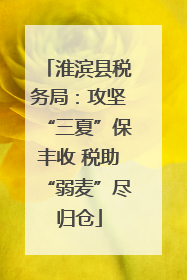 淮滨县税务局：攻坚“三夏”保丰收 税助“弱麦”尽归仓