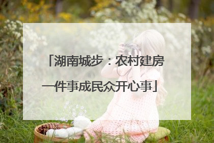 湖南城步：农村建房一件事成民众开心事