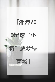 湘潭700足球“小将”逐梦绿茵场