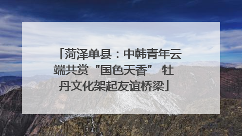 菏泽单县：中韩青年云端共赏“国色天香” 牡丹文化架起友谊桥梁