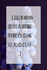 菏泽政协委员志愿服务联合会成立大会召开