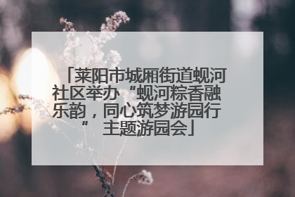 莱阳市城厢街道蚬河社区举办“蚬河粽香融乐韵，同心筑梦游园行” 主题游园会