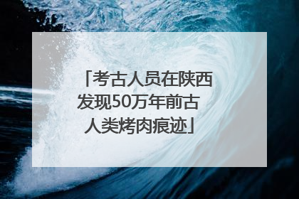 考古人员在陕西发现50万年前古人类烤肉痕迹
