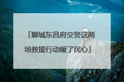 聊城东昌府交警这两场救援行动暖了民心