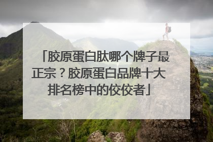 胶原蛋白肽哪个牌子最正宗？胶原蛋白品牌十大排名榜中的佼佼者