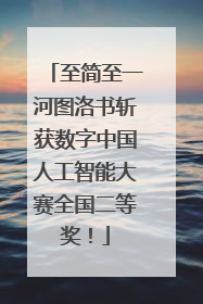 至简至一河图洛书斩获数字中国人工智能大赛全国二等奖！