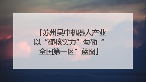 苏州吴中机器人产业以“硬核实力”勾勒“全国第一区”蓝图
