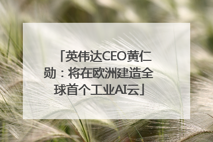 英伟达CEO黄仁勋：将在欧洲建造全球首个工业AI云