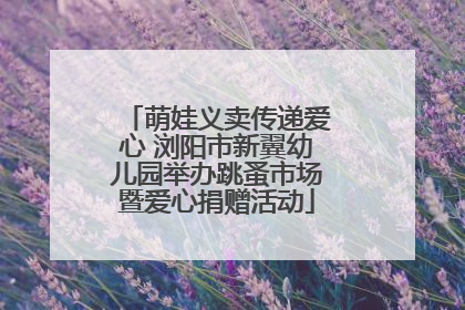 萌娃义卖传递爱心 浏阳市新翼幼儿园举办跳蚤市场暨爱心捐赠活动