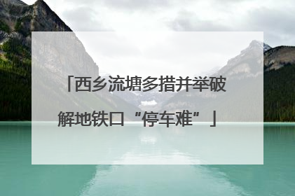 西乡流塘多措并举破解地铁口“停车难”