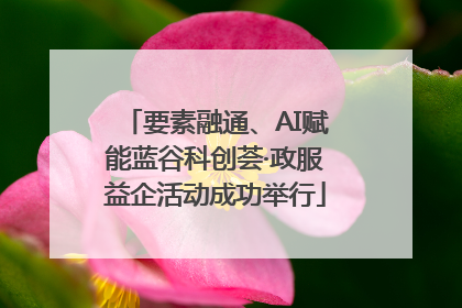 要素融通、AI赋能蓝谷科创荟·政服益企活动成功举行
