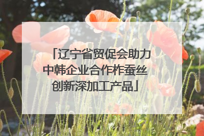 辽宁省贸促会助力中韩企业合作柞蚕丝创新深加工产品