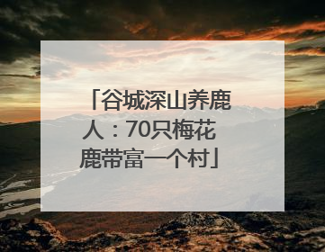 谷城深山养鹿人：70只梅花鹿带富一个村