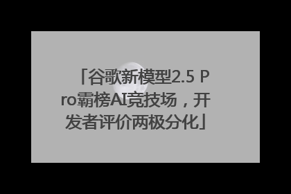 谷歌新模型2.5 Pro霸榜AI竞技场，开发者评价两极分化