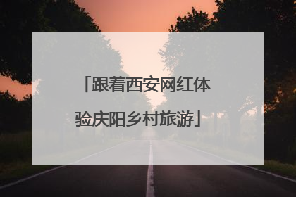 跟着西安网红体验庆阳乡村旅游