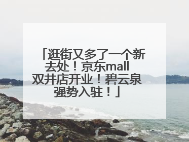 逛街又多了一个新去处！京东mall双井店开业！碧云泉强势入驻！