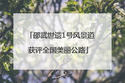 邵武世遗1号风景道获评全国美丽公路
