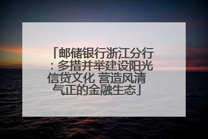 邮储银行浙江分行：多措并举建设阳光信贷文化 营造风清气正的金融生态