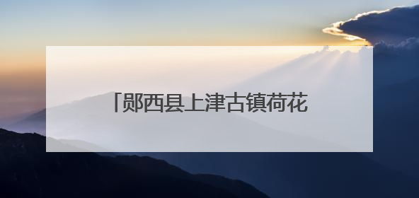 郧西县上津古镇荷花初绽邂逅夏日浪漫