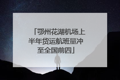 鄂州花湖机场上半年货运航班量冲至全国前四
